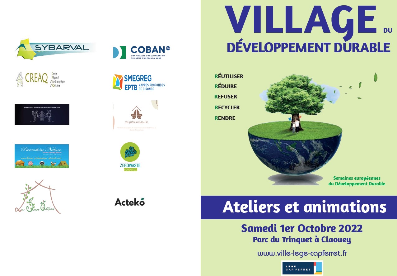 Evènement à Lège le 1er octobre : village du développement durable 