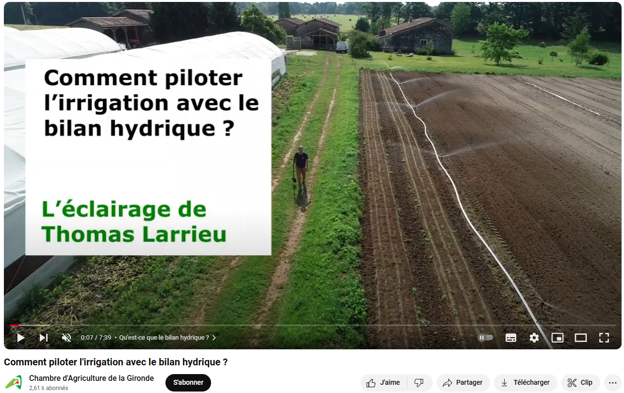 Les actions des agriculteurs pour la préservation de la ressource en eau Les actions des agriculteurs pour la préservation de la ressource en eau