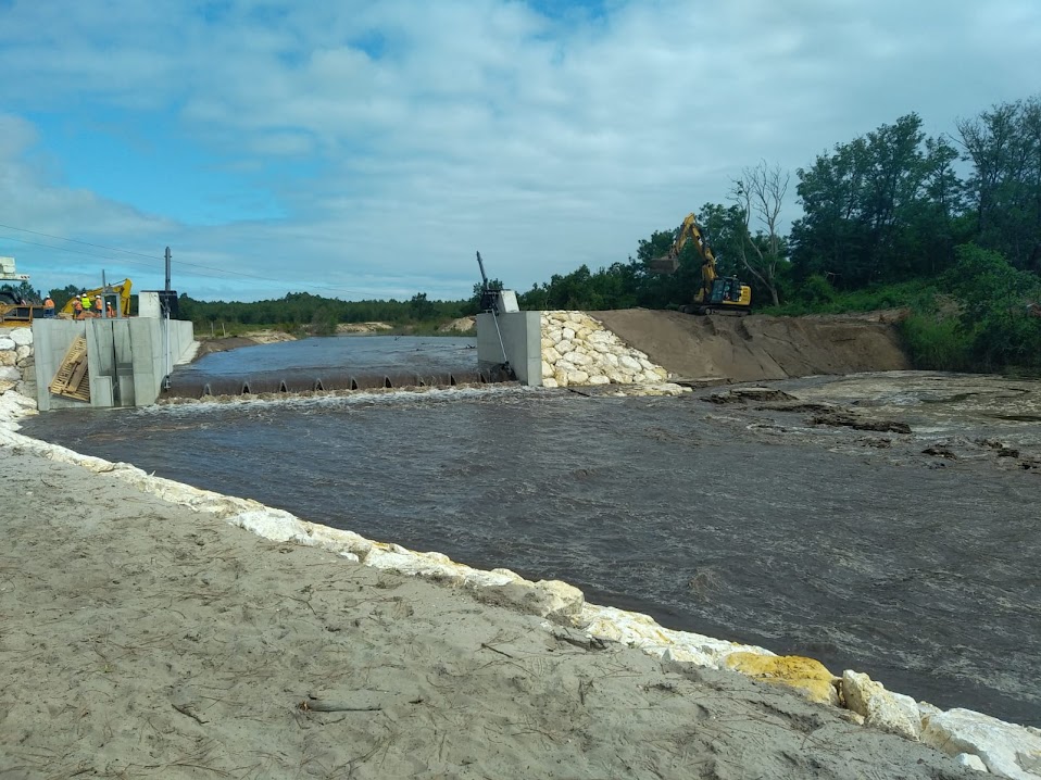 L'ouvrage amont du Pas du Bouc remis en eau! L'ouvrage amont du Pas du Bouc remis en eau!
